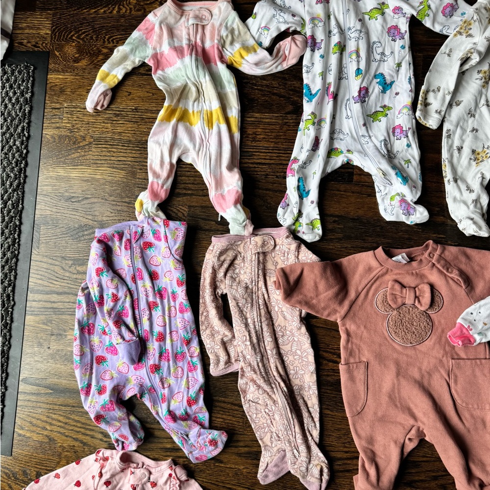21 Assorted Baby One Piece Lot 0-3 Months
